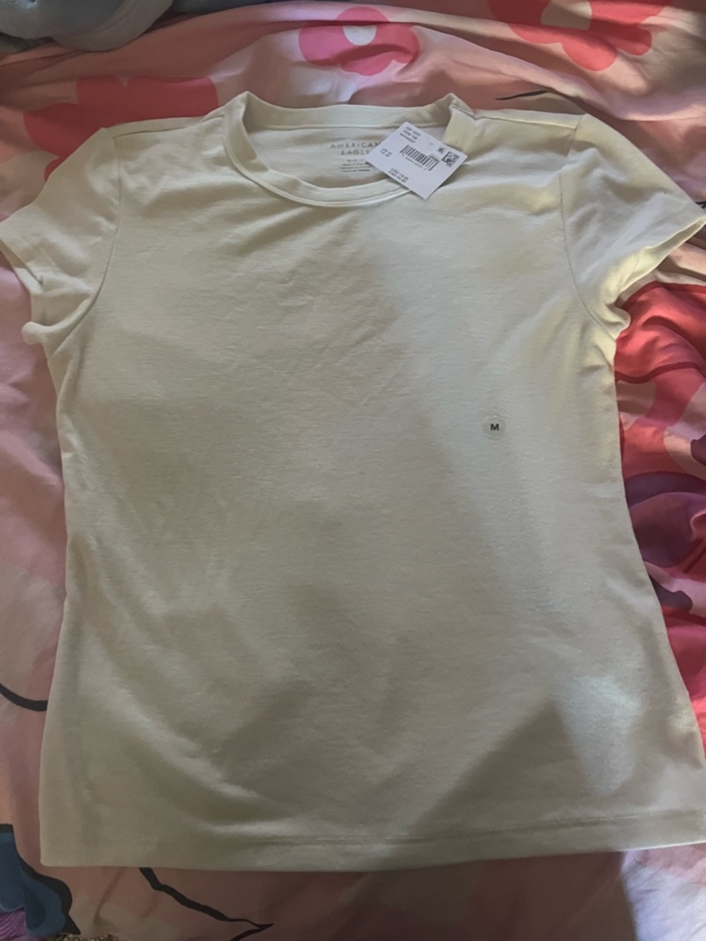 American Eagle Outfitters Women's white  baby tee